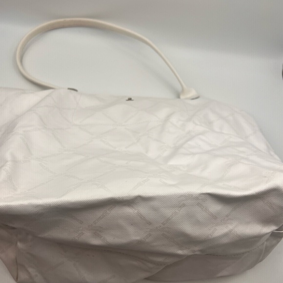 LONGCHAMP white large canvas purse - Picture 4 of 12